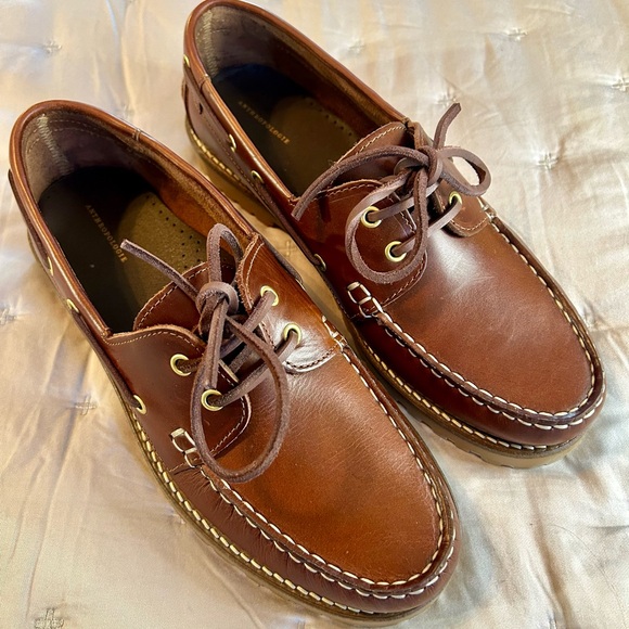 Anthropologie  Leather Boat Lug Sole Shoes - Picture 5 of 9